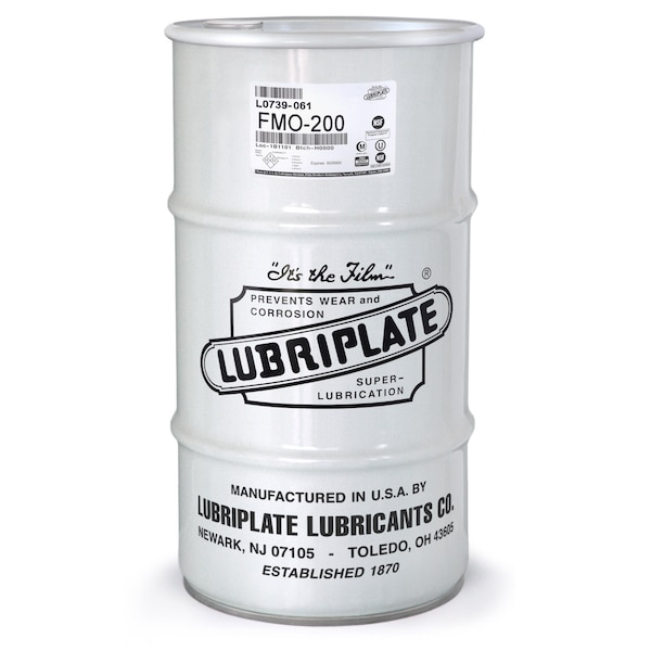 Lubriplate Fmo-200, 1/4 Drum, Iso-46 H-1/Food Grade Usp White Mineral Oil L0739-061 - main